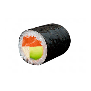 Salmon, avocado and cheese Maki